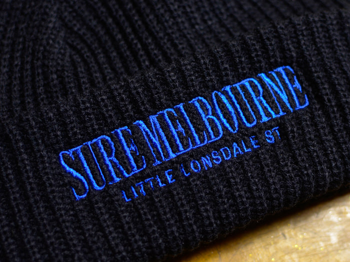 Little Lonsdale St. Cable Beanie - Navy