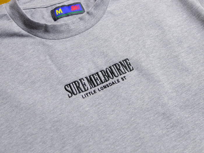 Little Lonsdale St. Heavyweight Embroidered T-Shirt - Athletic Heather