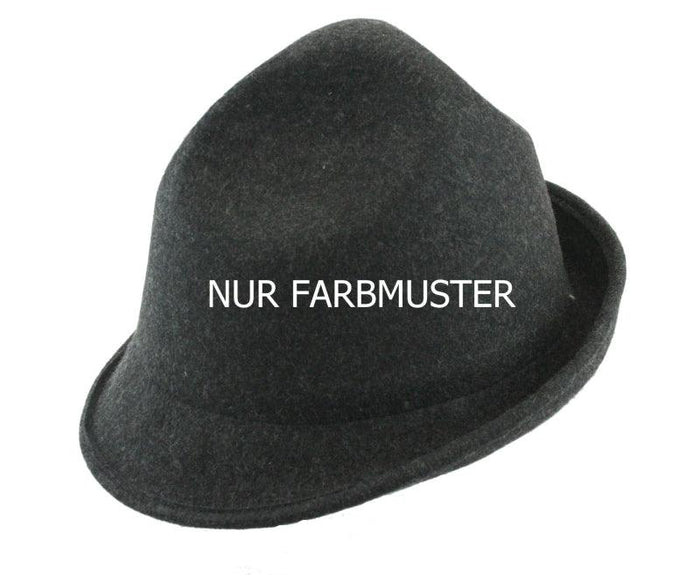 Loden Tricorn Hiking Hat — 100% Wool, anthracite
