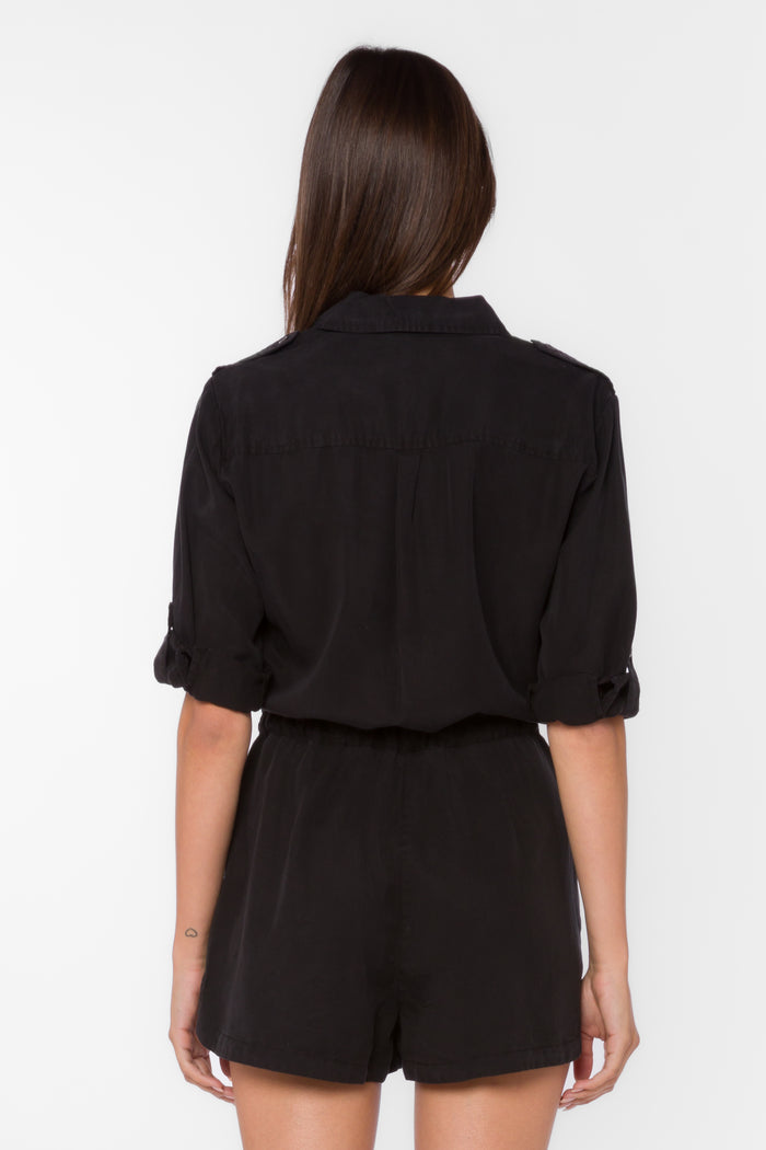 Luba Black Romper - Jumpsuits & Rompers - Velvet Heart Clothing