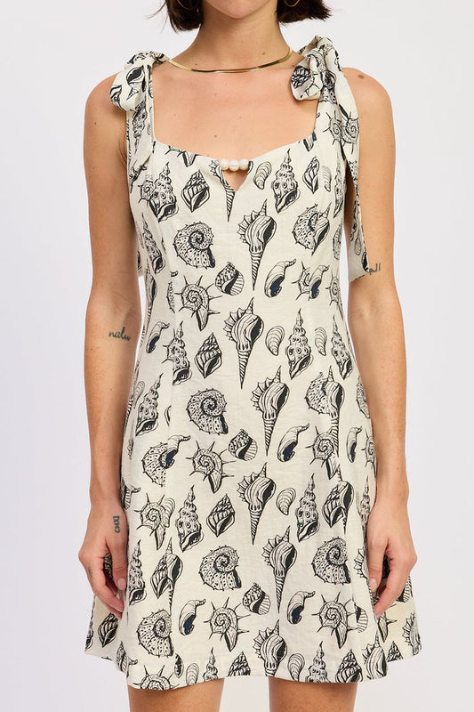 Lux Square Neck Fitted Mini Dress