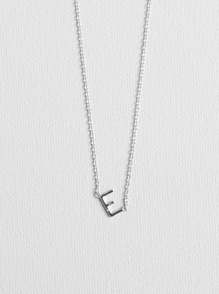 E letter necklace