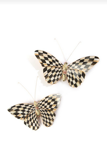 Mackenzie Childs Butterfly Wall Decor Courtly Check