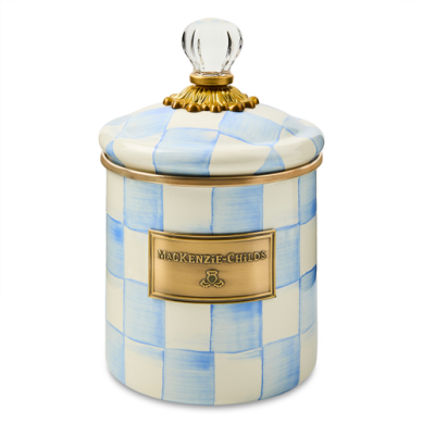 Mackenzie Childs Canister Sky Check Small