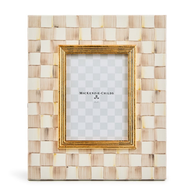 Mackenzie Childs Frame Mocha Check