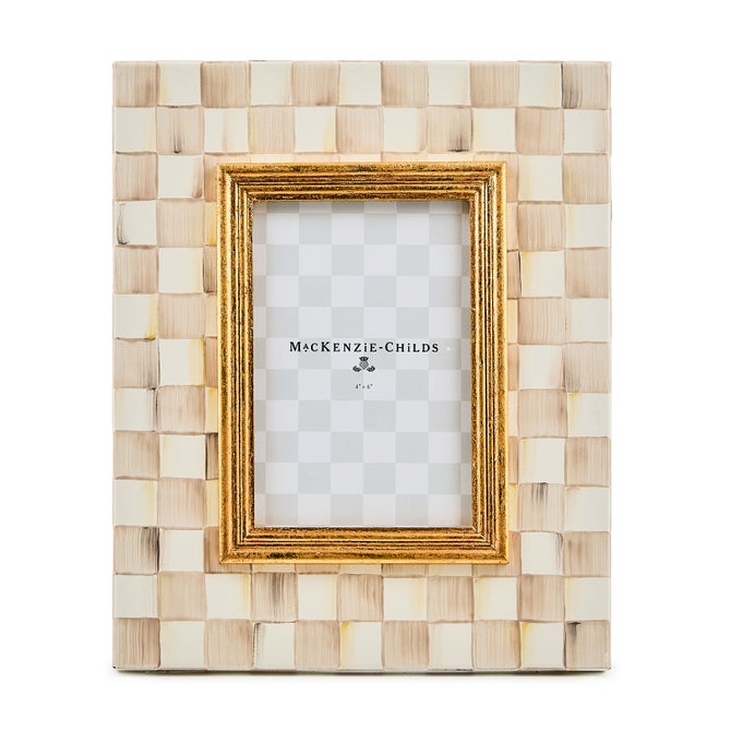 Mackenzie Childs Frame Mocha Check