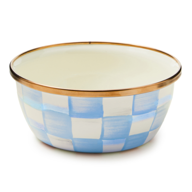 Mackenzie Childs Pinch Bowl Sky Check