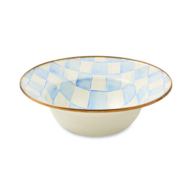 Mackenzie Childs Serving Bowl Sky Check