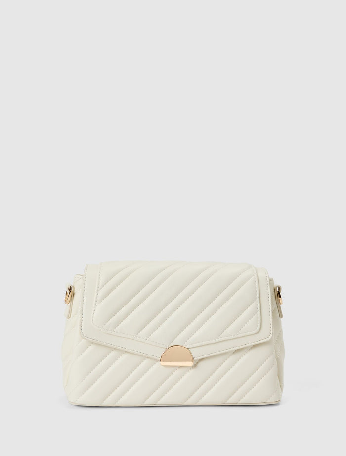Madeline Medium Quilt Shoulder Bag 0 Ivory Forever New