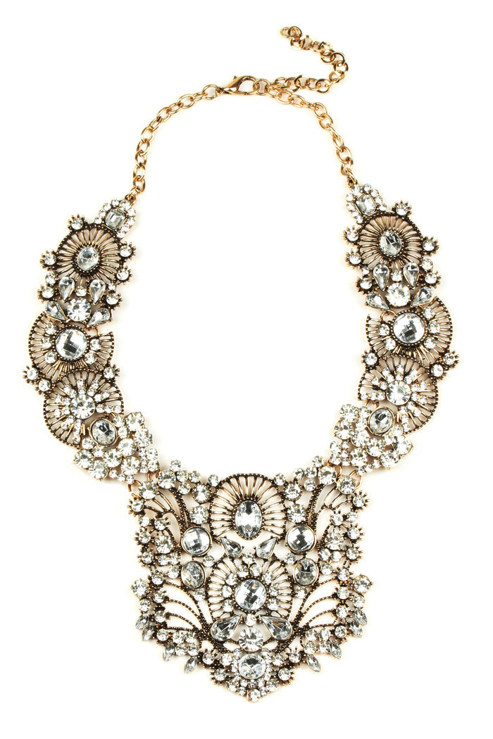 Style the Manhattan Bronze Statement Necklace exclusively at Born To Glam