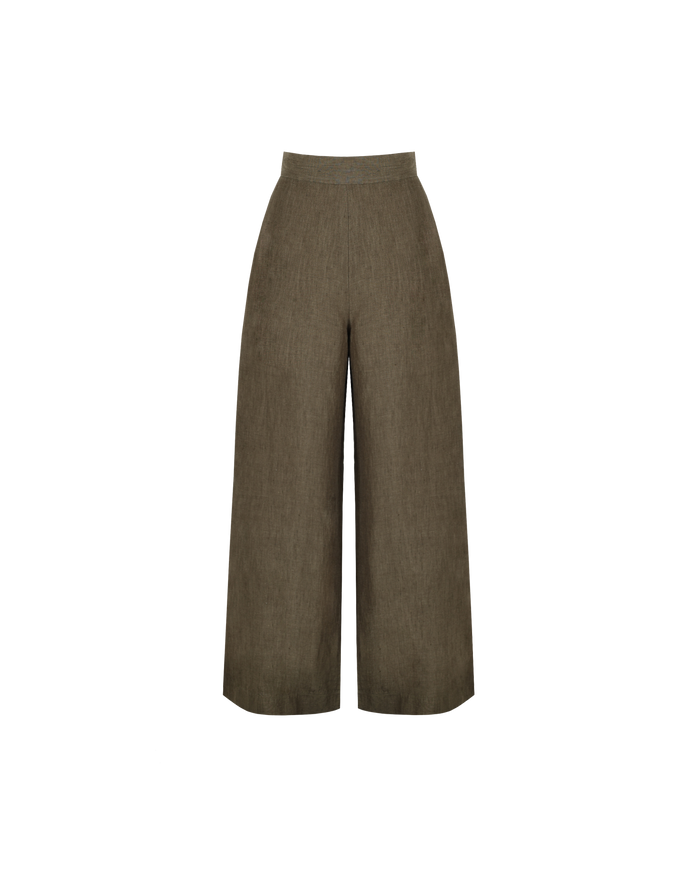 MARLEY LINEN PANT PETITE KHAKI