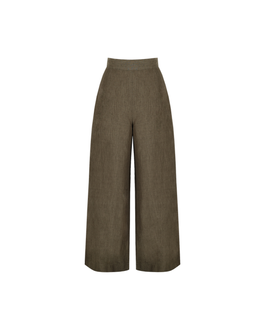 MARLEY LINEN PANT PETITE KHAKI