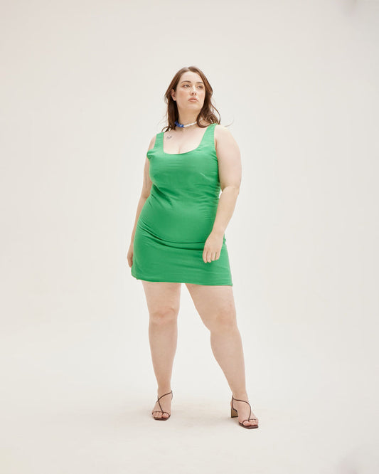 MATEA LINEN MINIDRESS PARAKEET