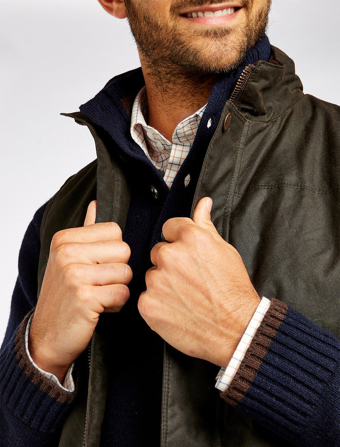 Mayfly Wax Gilet - Olive