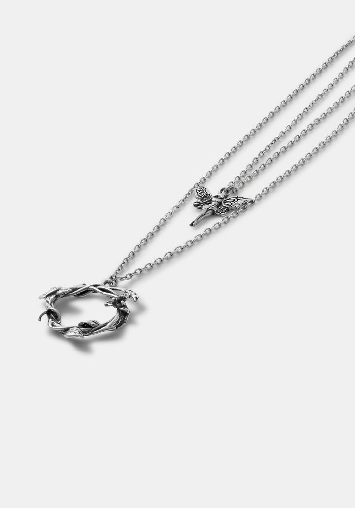 Maypole Sterling Silver Amethyst Fairy Necklace