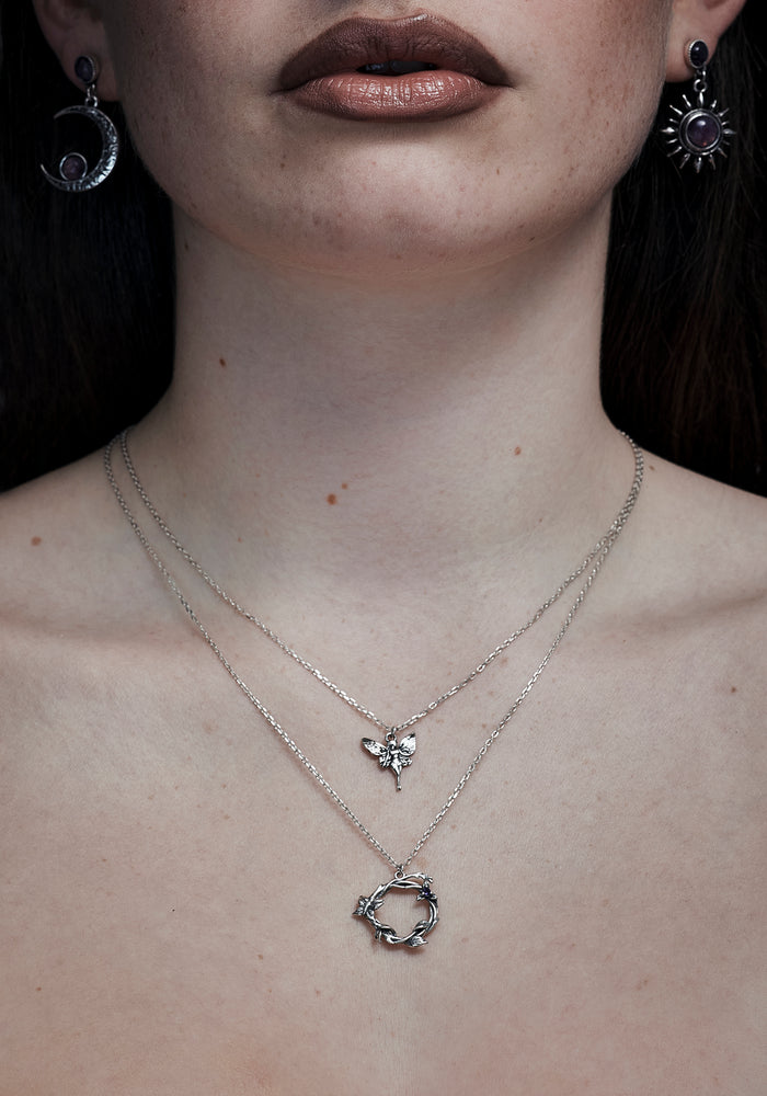 Maypole Sterling Silver Amethyst Fairy Necklace
