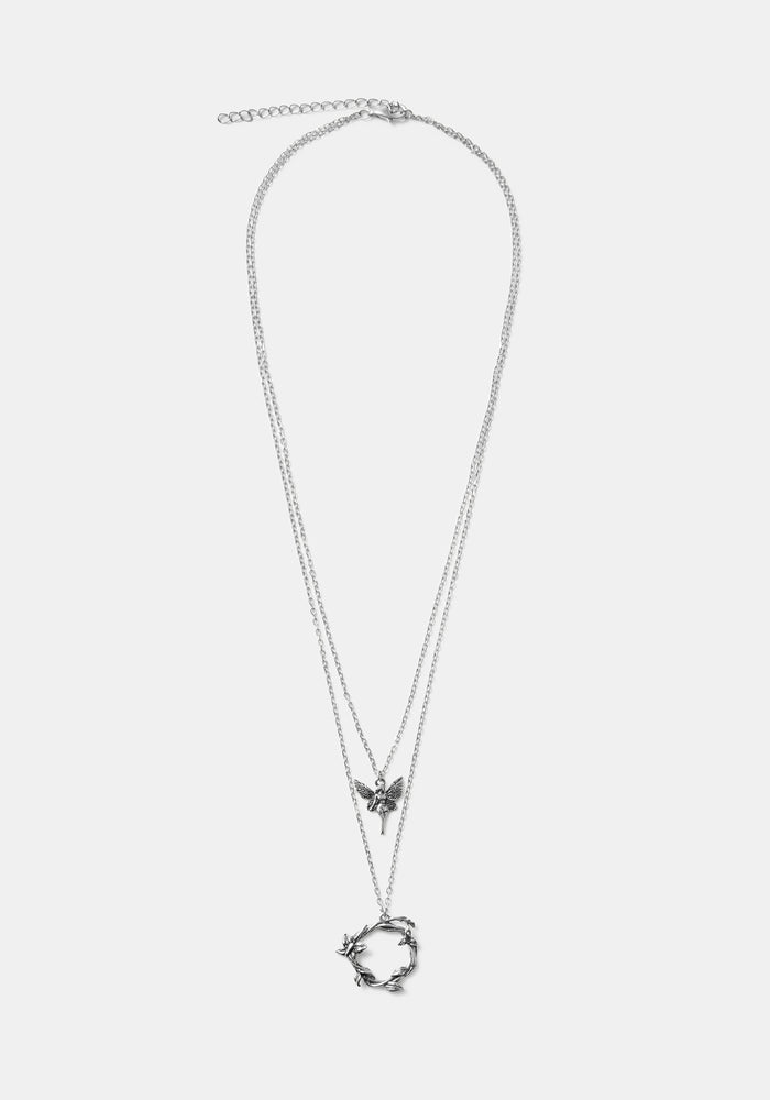 Maypole Sterling Silver Amethyst Fairy Necklace