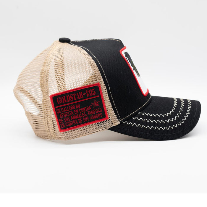 Men GOLD STAR Rooster Trucker Hat