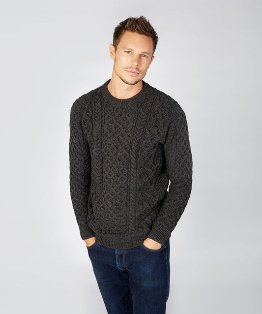 Men's Crewneck Aran Sweater