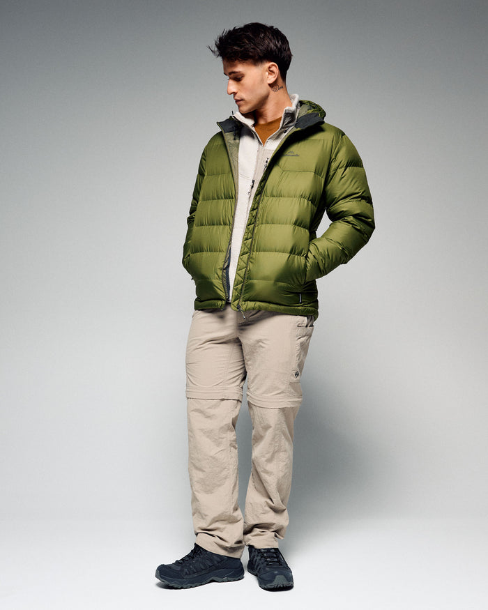 Men's Epiq Hooded Down Jacket - Dark Fern