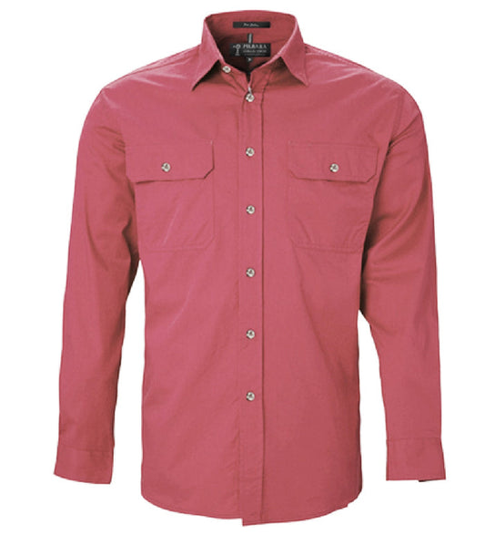 Men's Pilbara Open Front L/S Shirt
