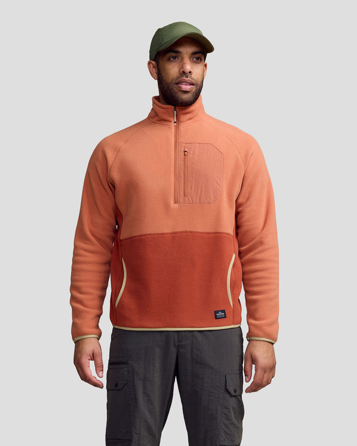 Men’s Trailhead Lightweight Fleece Pullover -  Copper/Redwood