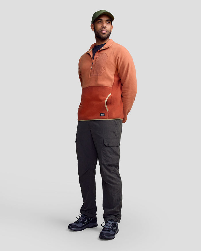 Men’s Trailhead Lightweight Fleece Pullover -  Copper/Redwood
