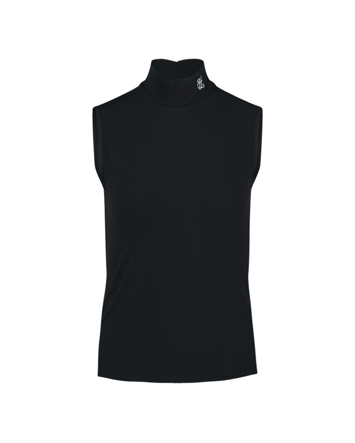 Mesh Crop Short Sleeve and Sleeveless Set (Black)