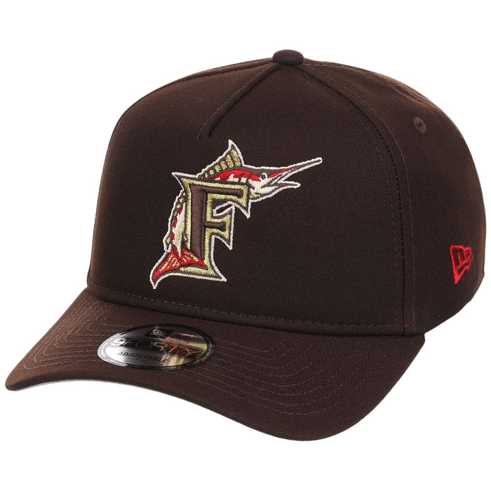 Miami Marlins MLB Burnt Wood FASHION CORE New Era 9FORTY A-Frame