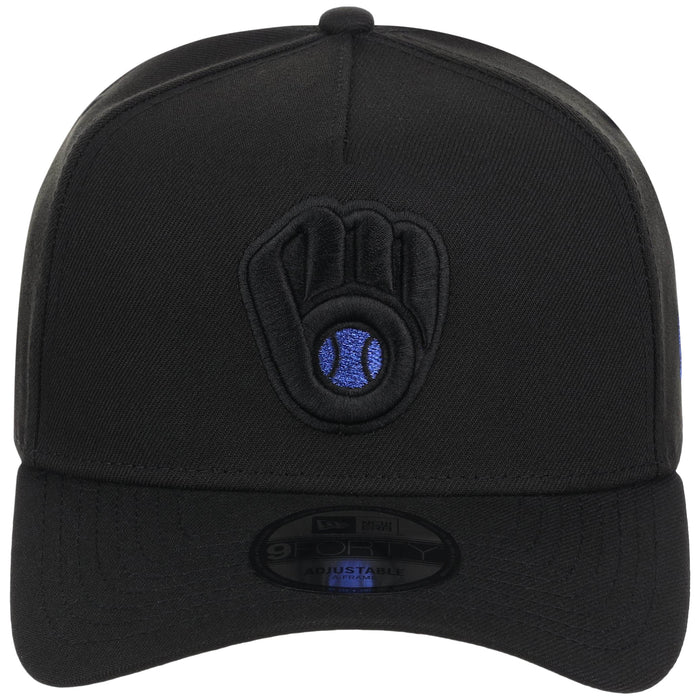 Milwaukee Brewers MLB Black x Royal FASHION CORE New Era 9FORTY A-Frame