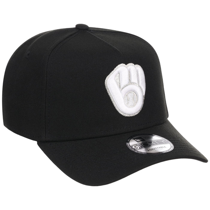 Milwaukee Brewers MLB Black x White FASHION CORE New Era 9FORTY A-Frame
