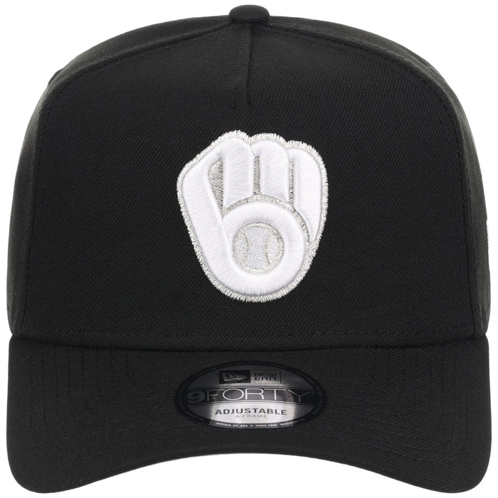 Milwaukee Brewers MLB Black x White FASHION CORE New Era 9FORTY A-Frame