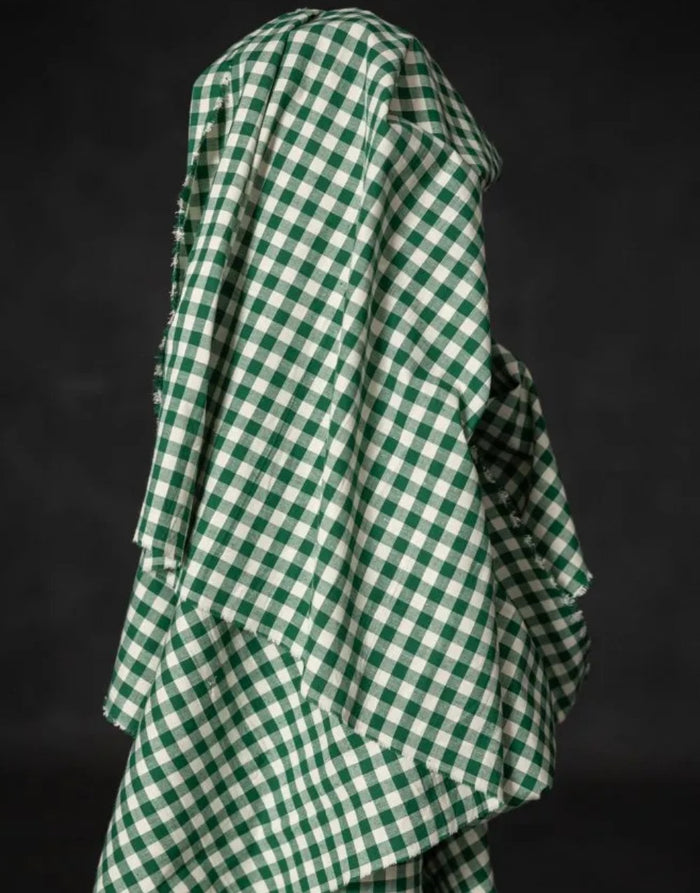 Mini Toto Gingham Organic Cotton Linen Fabric
