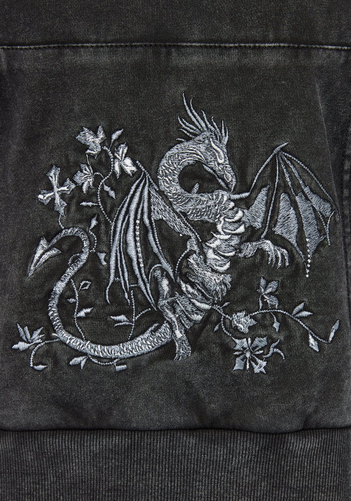 Mira Dragon Embroidered Hoody