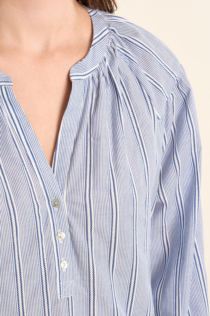 Molly Bracken Cotton Striped Blouse