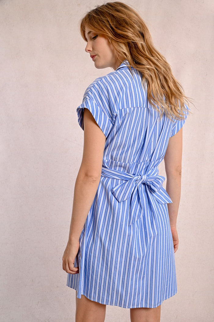 Molly Bracken Striped and Crossed Dress - Crush Marketplace