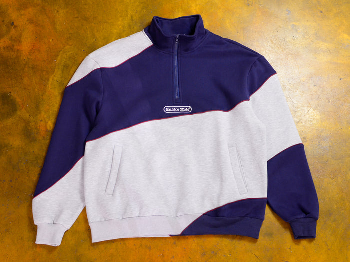 Motion Fleece 1/4 Zip Jumper - Navy / Grey Marle