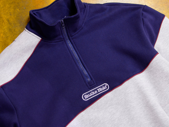 Motion Fleece 1/4 Zip Jumper - Navy / Grey Marle