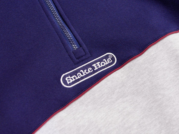 Motion Fleece 1/4 Zip Jumper - Navy / Grey Marle