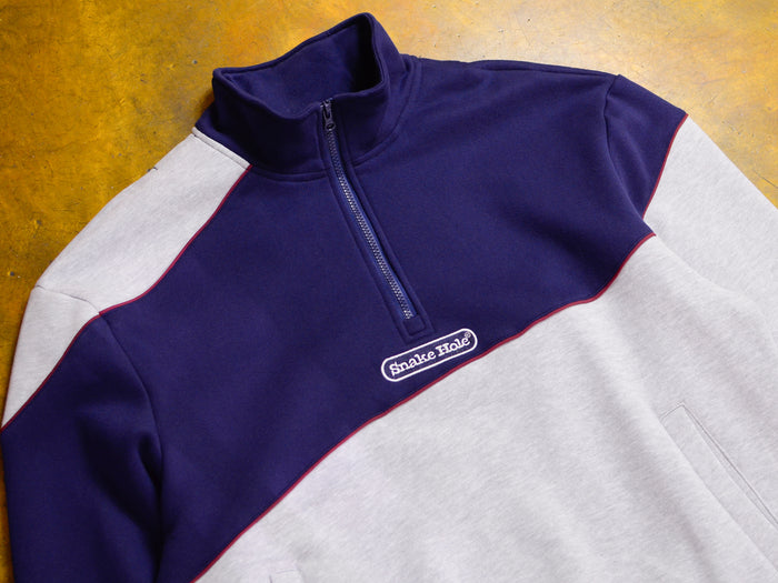 Motion Fleece 1/4 Zip Jumper - Navy / Grey Marle