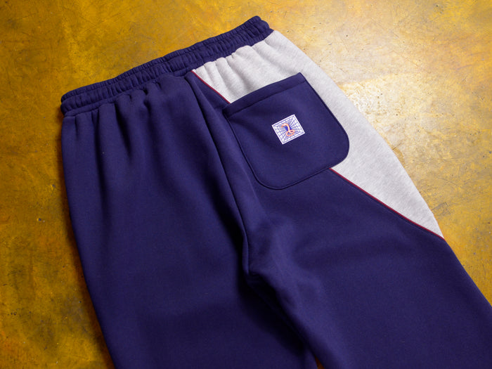 Motion Fleece Track Pant - Navy / Grey Marle