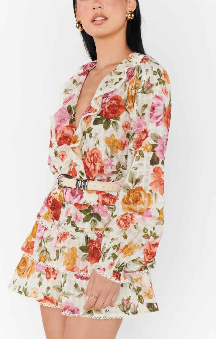 Nat Skort ~ Ivory Hillside Floral