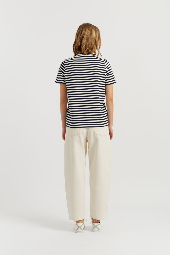 Navy Cotton Snoopy Breton Cherry T-Shirt