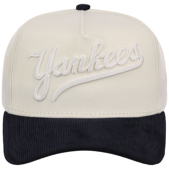 New York Yankees Script Women's New Era 9FORTY A-Frame