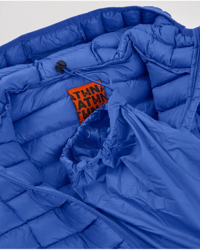 Padded jacket for boy blue with hood