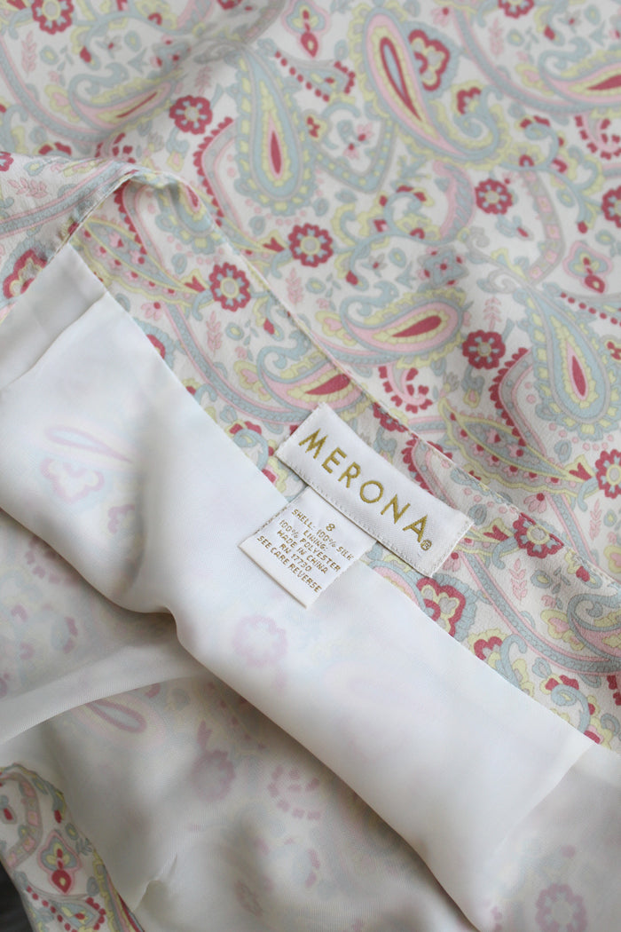 paisley silk skirt