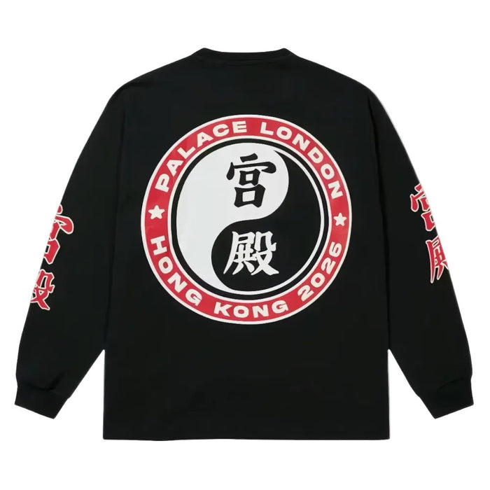 Palace Hong Kong Exclusive Yin Yang L S Tee Black - Afewvibe