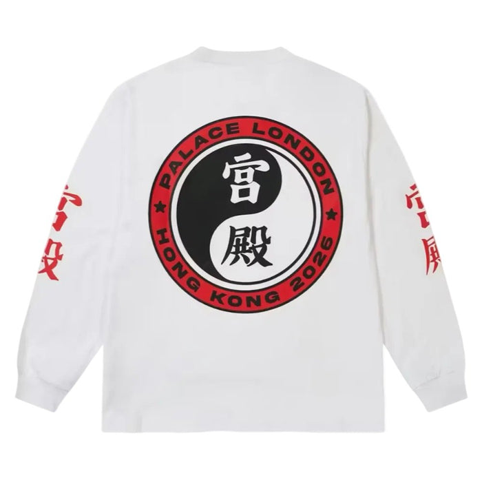 Palace Hong Kong Exclusive Yin Yang L S Tee White - Afewvibe