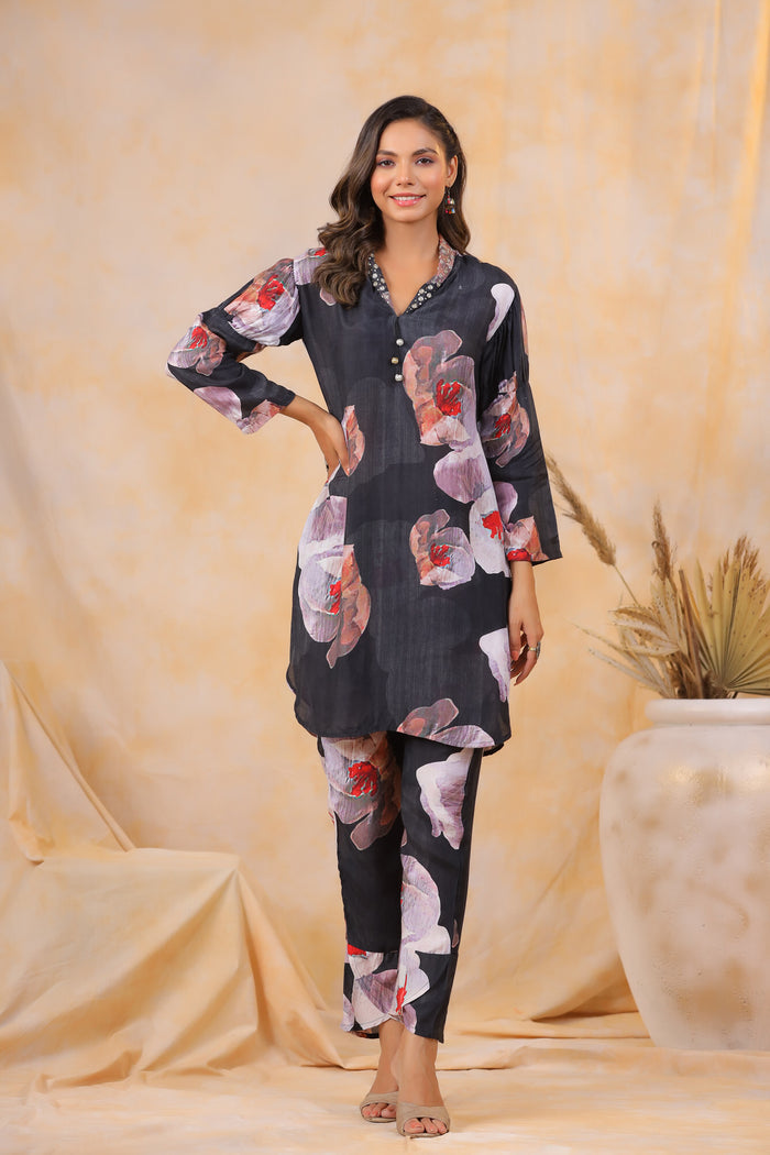 Petal Power Russian Silk Co-ord Set