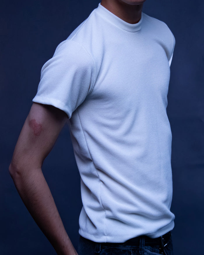 Playera White Texture